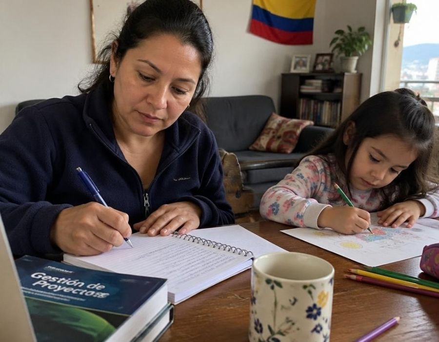 Imagen si trabajas o tienes familia